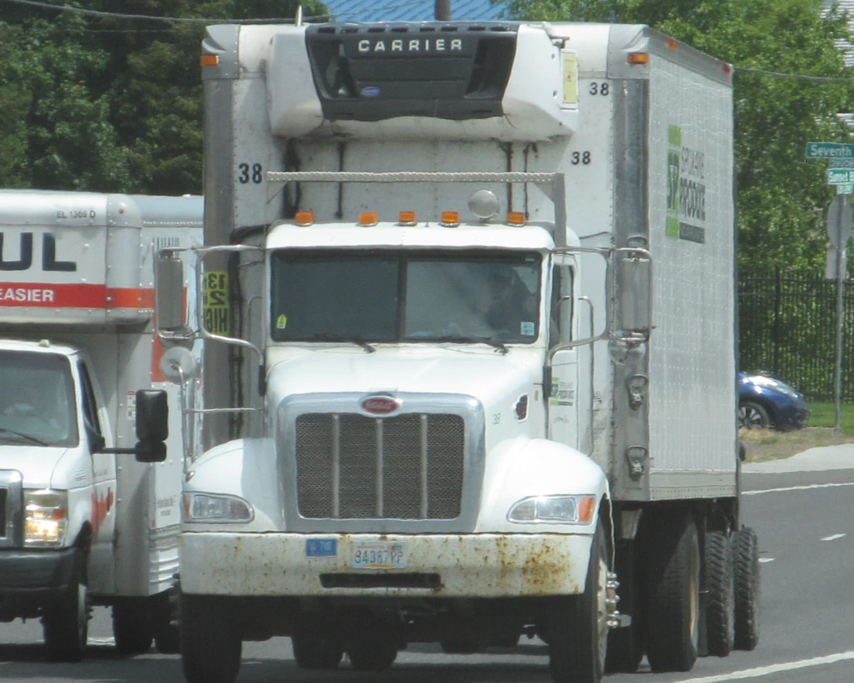 Refrigerated semi-trailer and Class 8 tractor